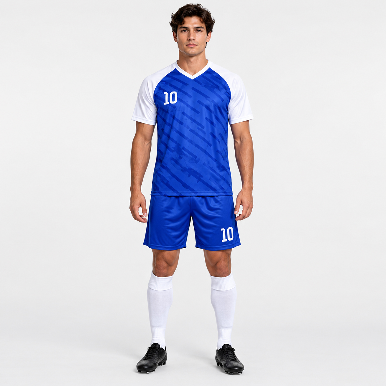 Men’s Blue & White Premium Soccer Kit