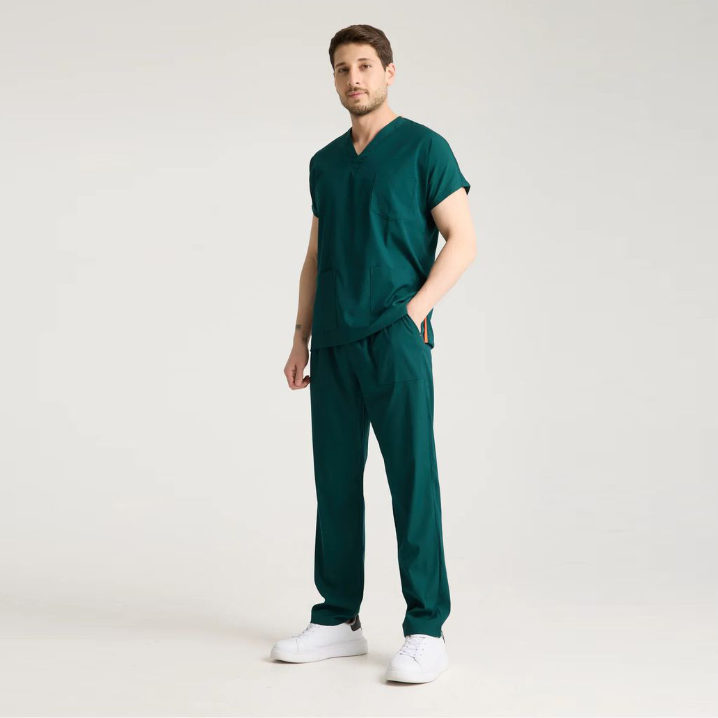 Men’s Dark Teal Medical Scrub Set