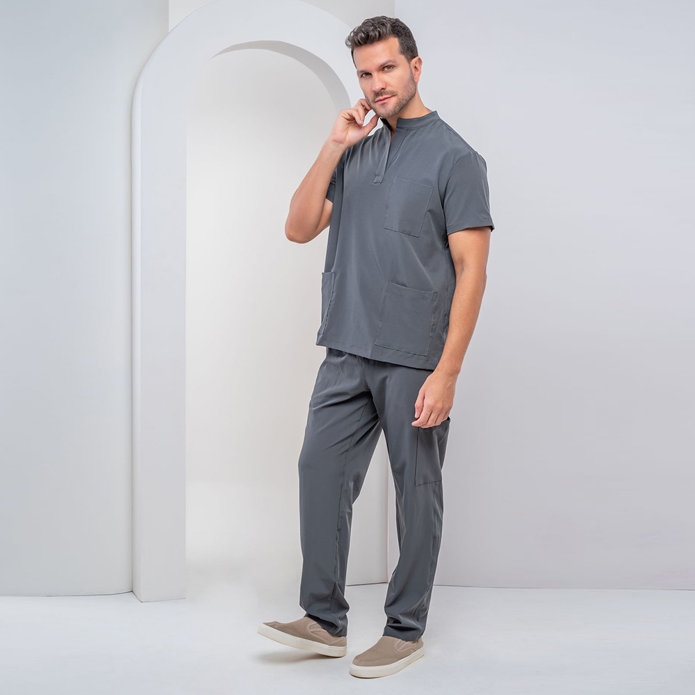 Men’s Charcoal Grey Medical Scrub Set