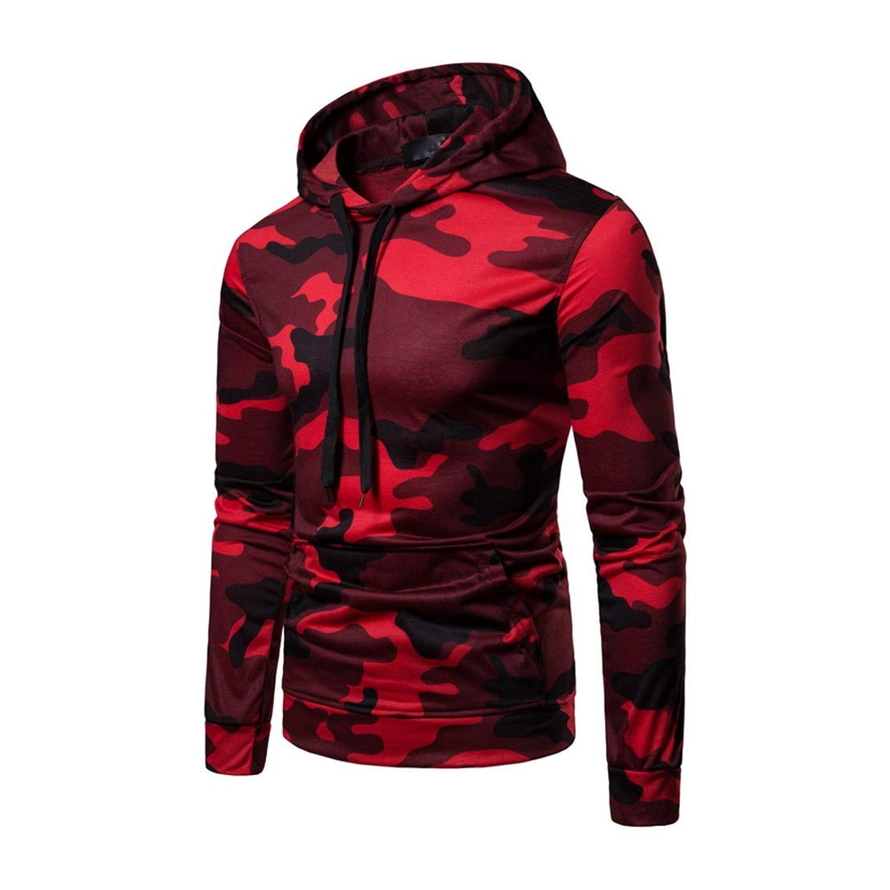 Red Camo Printed Hoodie