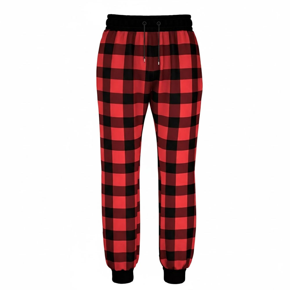 Red & Black Checkered Jogger