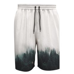 White to Black Ombre Casual Shorts