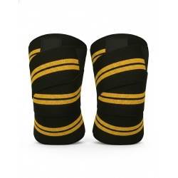 Titan Force Knee Wraps – Yellow Streak