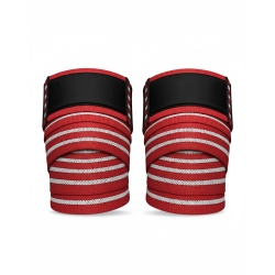 Red White Stripe Knee Wraps