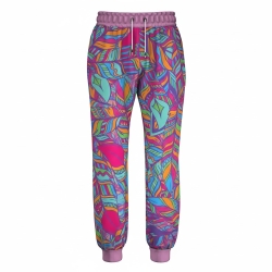 Multicolor Abstract Print Sweat Pant