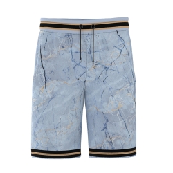 Light Blue Denim Texture Shorts