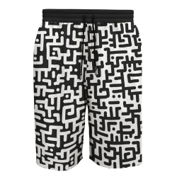 Black & White Maze Pattern Shorts