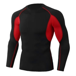 Red Strike Long Sleeve Compression Shirt