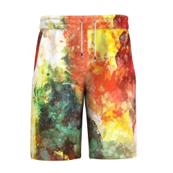 Multicolor Artistic Splash Shorts